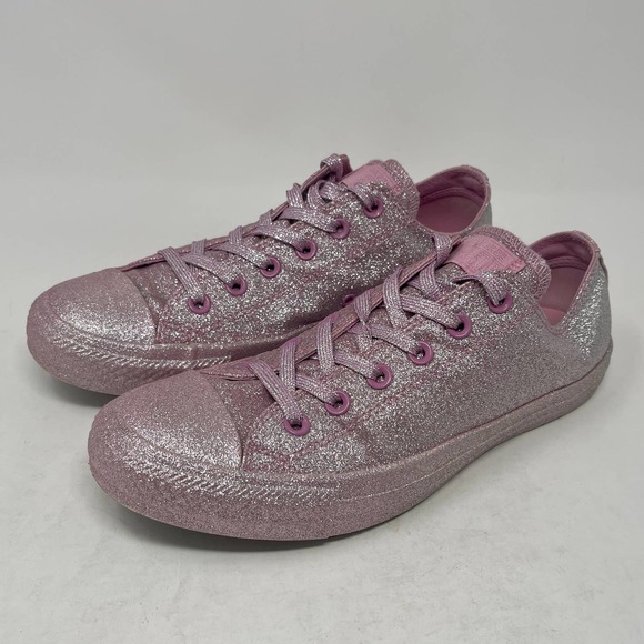 Converse Chuck Taylor All Star Low 'Pink Glitter' Sneakers Womens10 828:K.8.8 - Picture 7 of 13